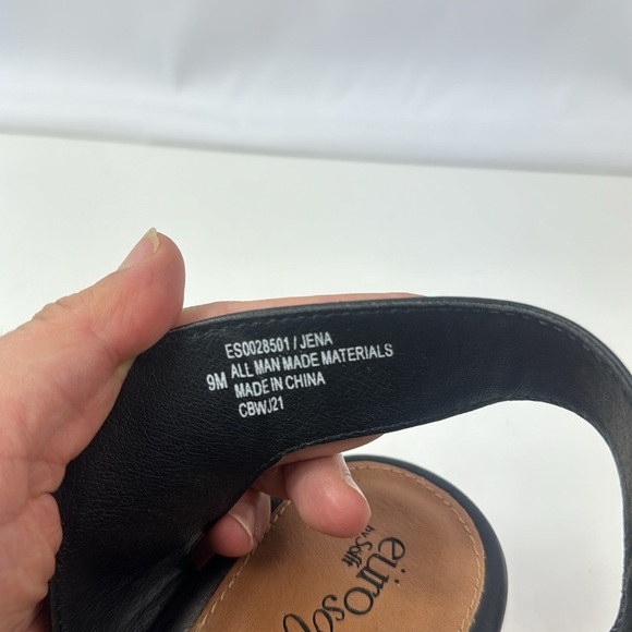 Euro Soft By Sofft Jena Black Leather Women's Wedge - Picture 12 of 13